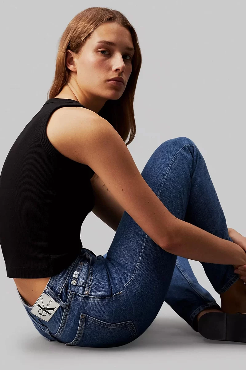 Calvin Klein MOM JEAN Kadın Mavi Jeans J20J222766-1A4