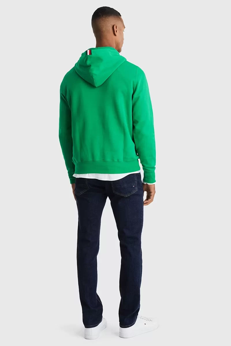 Tommy Hilfiger Erkek Monogram Yeşil Hoodie
