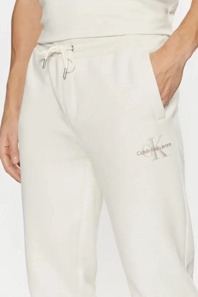Calvin Klein  Jeans  Erkek Monogram Beyaz Eşorfman Altı