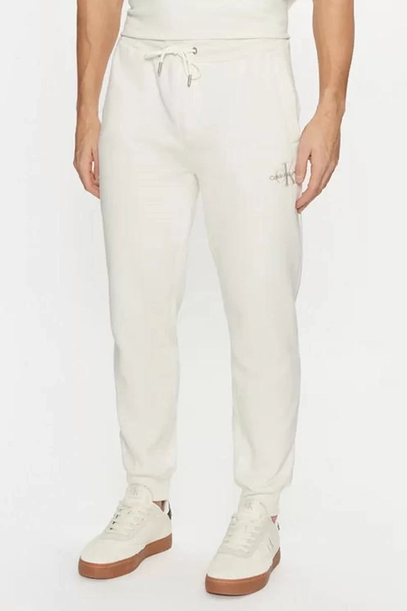 Calvin Klein  Jeans  Erkek Monogram Beyaz Eşorfman Altı