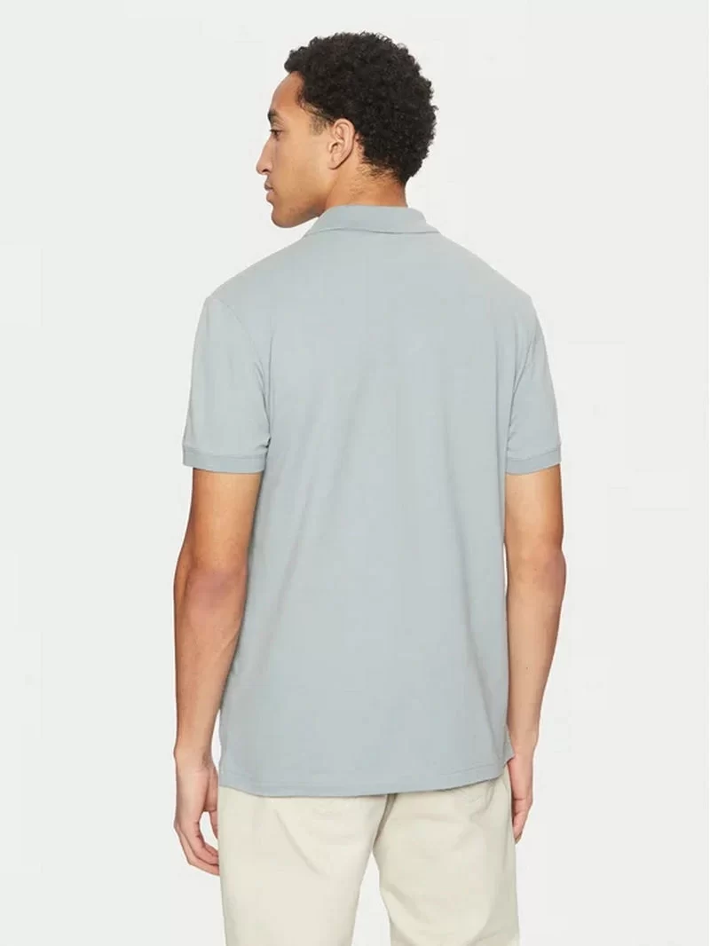 Calvin Klein  Erkek Polo Yaka Mavi T-shirt