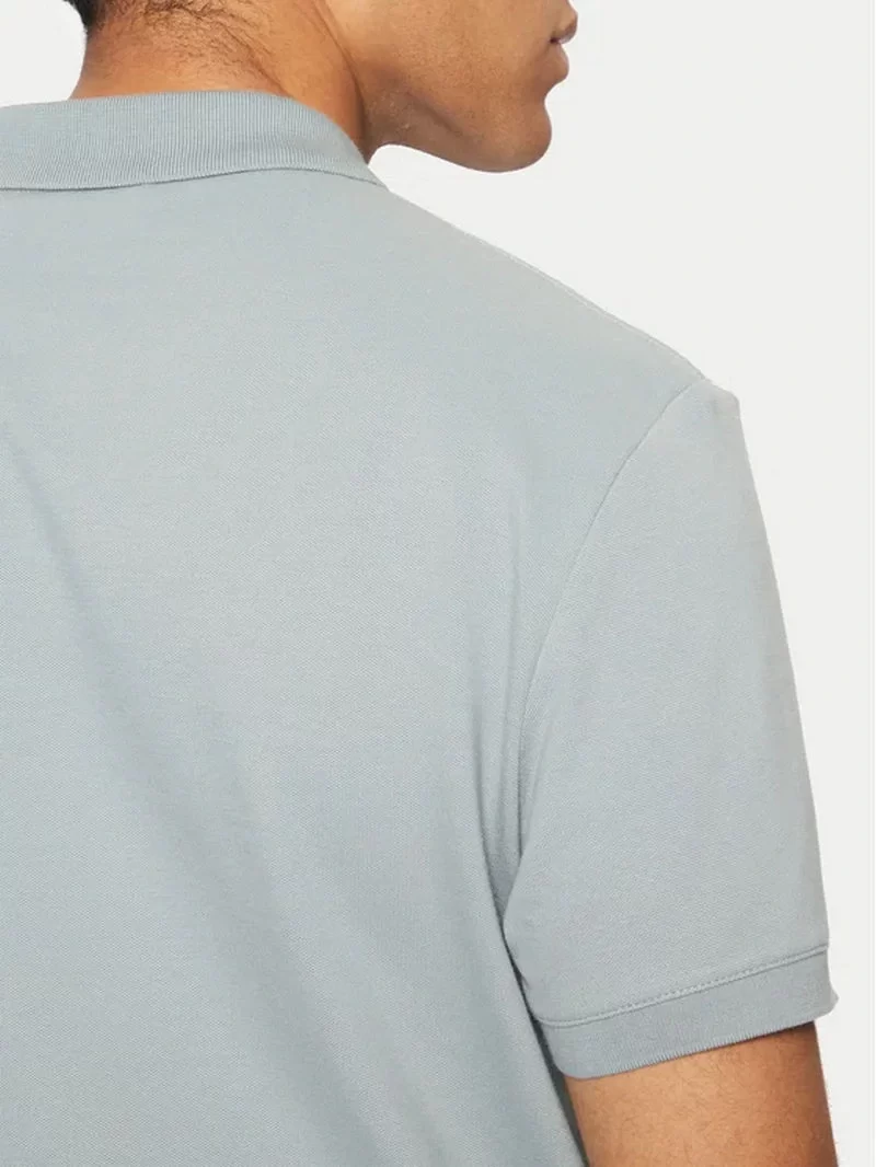 Calvin Klein  Erkek Polo Yaka Mavi T-shirt