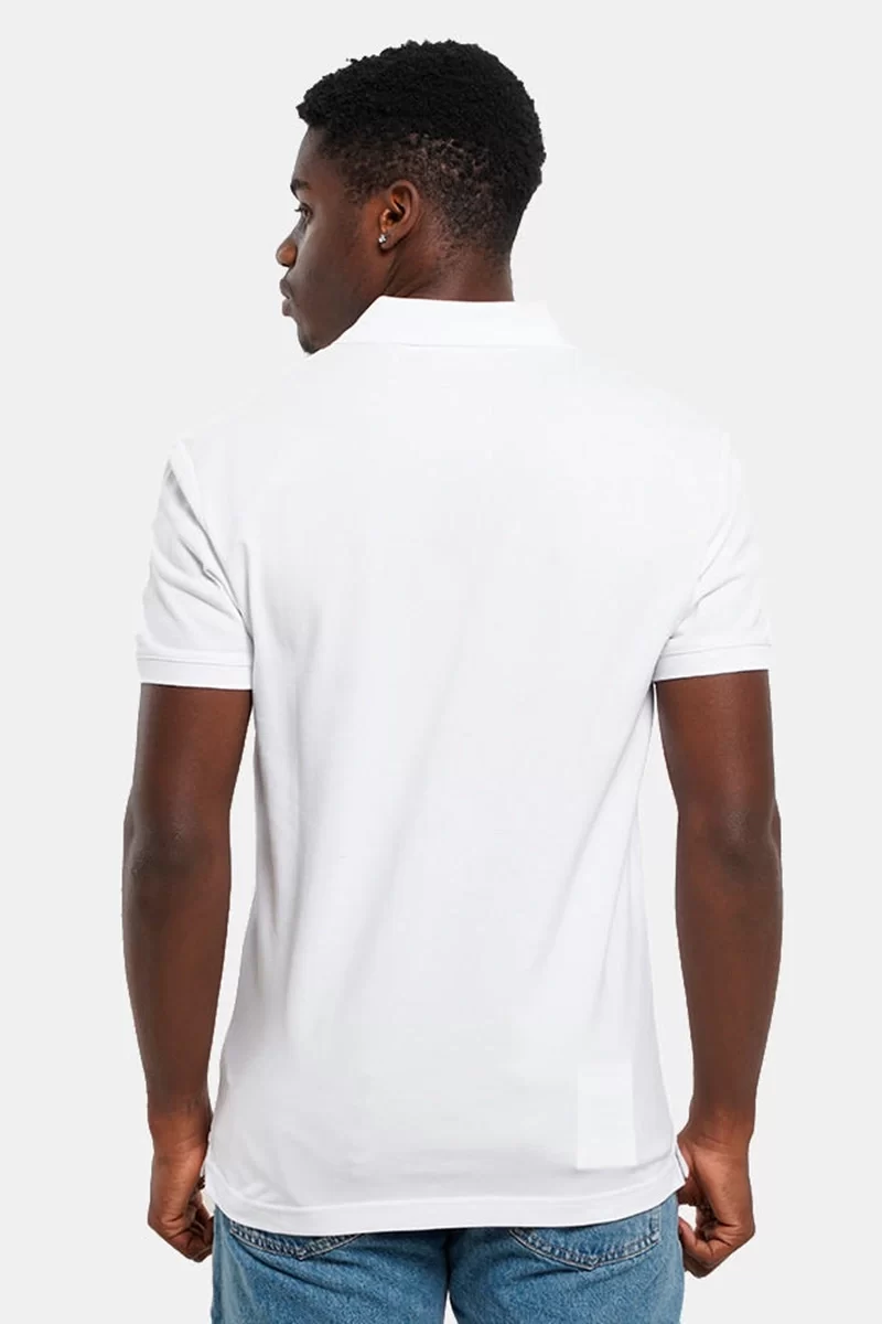 Calvin Klein Erkek Monogram Polo Yaka Beyaz T-shirt