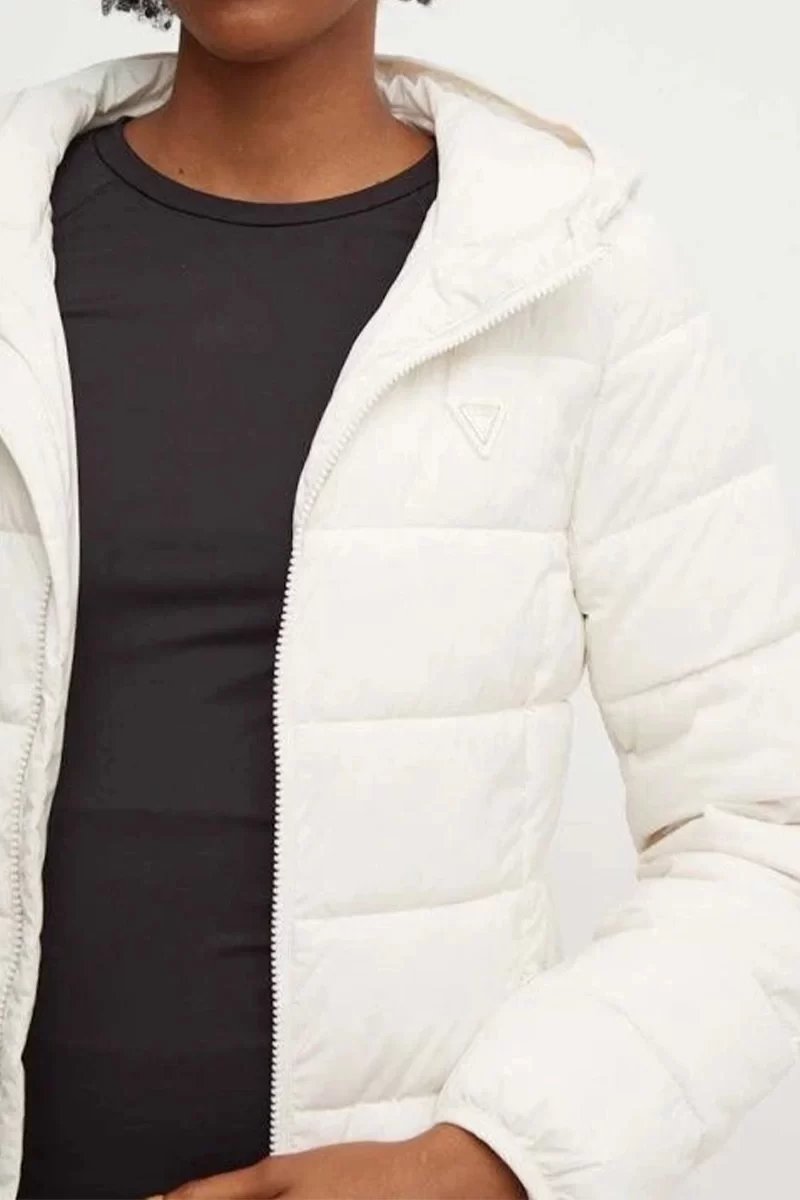Guess New Aleta Long Puffer Jacket Kadın Krem Mont V4YL05WF3X0-G1O6