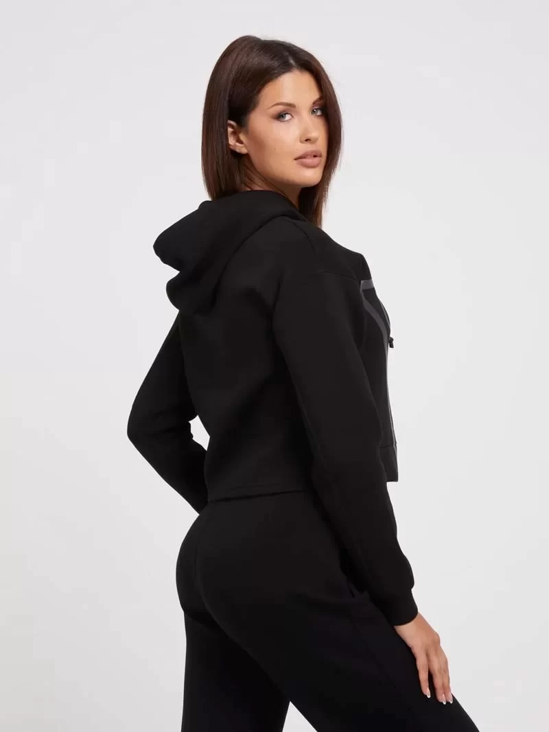 Guess New Alısa Hooded Sweatshırt Kadın Siyah Sweatshirt V2YQ08K7UW2-JBLK