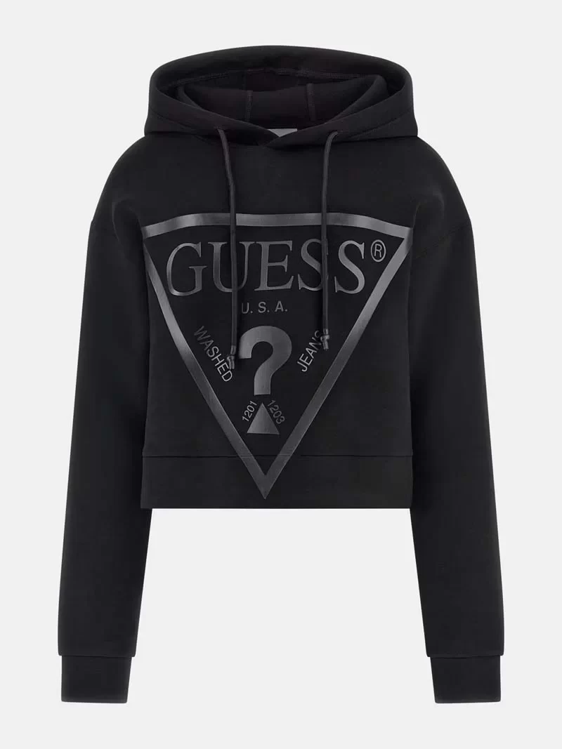 Guess New Alısa Hooded Sweatshırt Kadın Siyah Sweatshirt V2YQ08K7UW2-JBLK