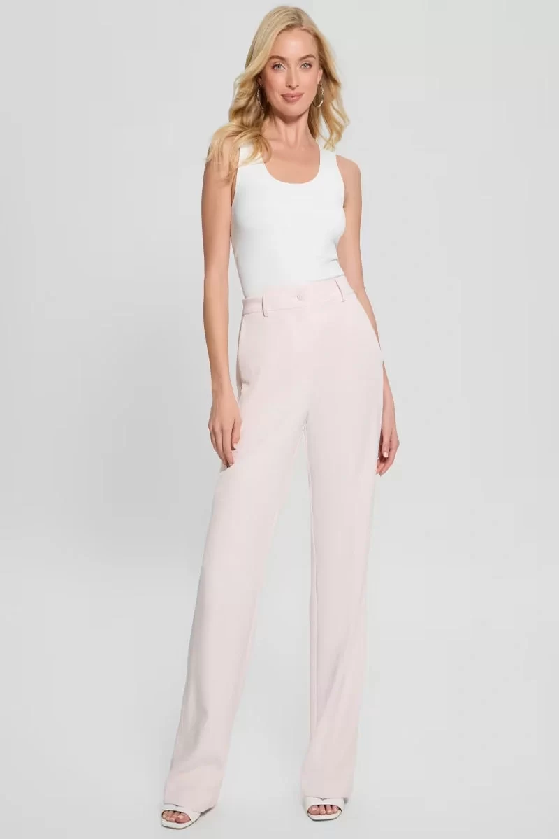 Guess New Carla Crepe Pant Kadın Pembe Pantolon W4YB30WFWX2-A60W