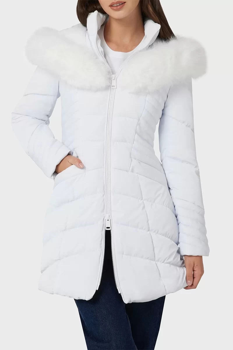 Guess New Oxana Jacket Kadın Beyaz Mont W4BL61WGLZ0-G011