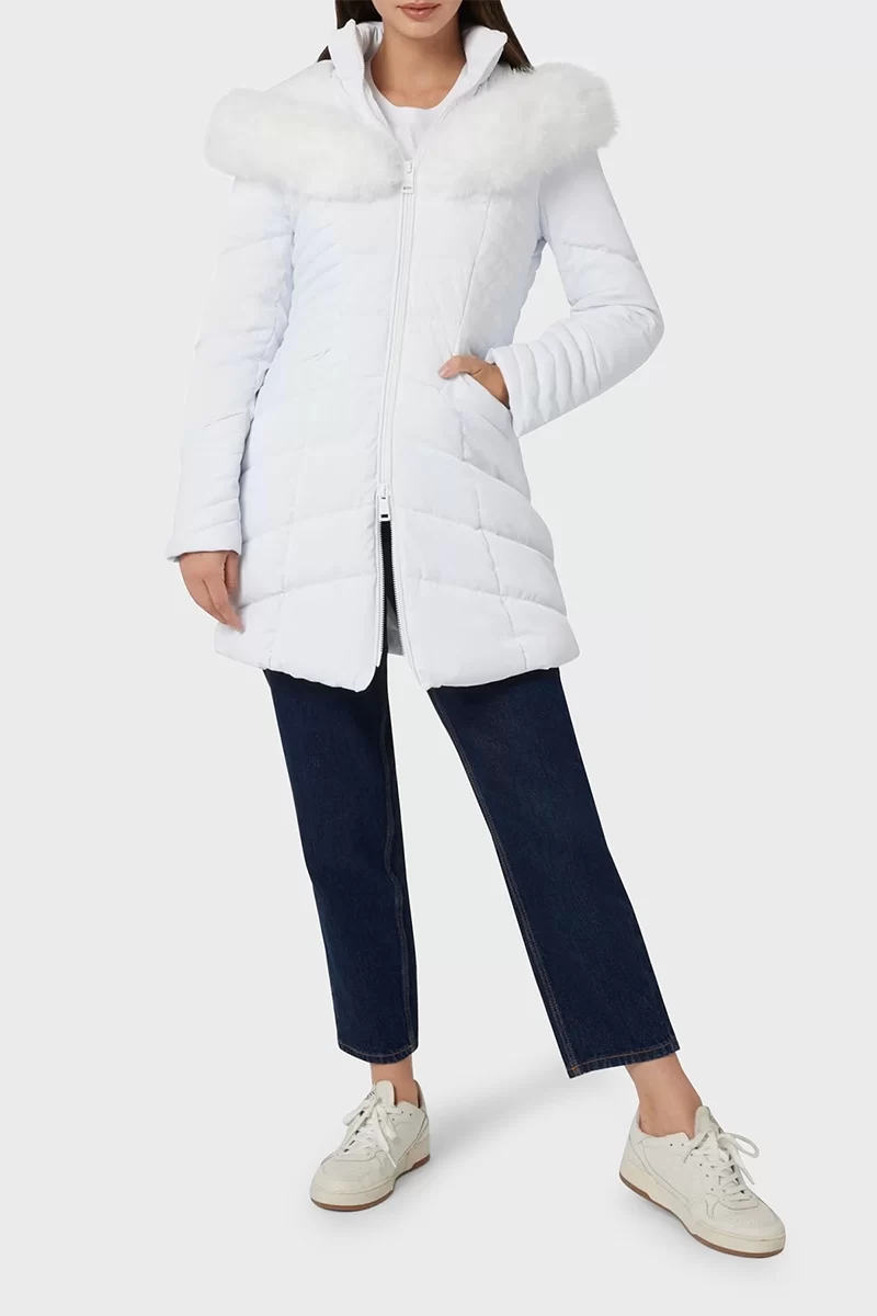 Guess New Oxana Jacket Kadın Beyaz Mont W4BL61WGLZ0-G011