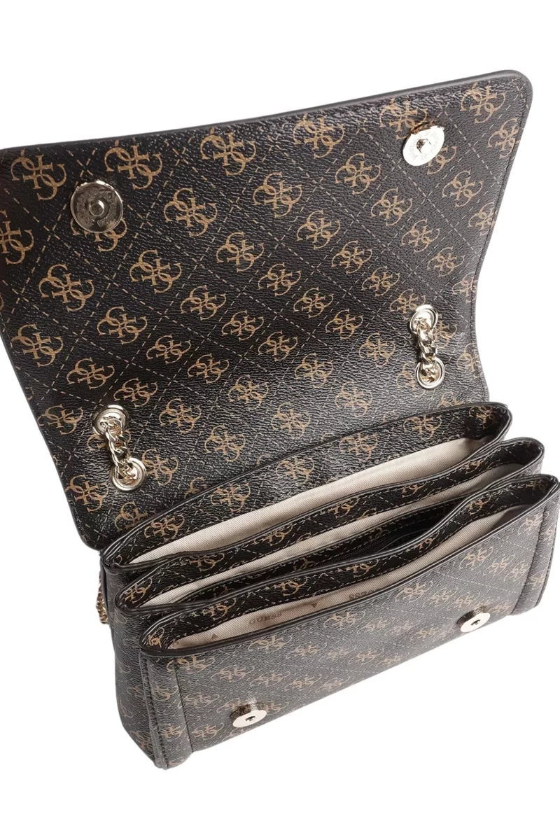 Guess Noelle Convertıble Xbody Flap Kadın Kahverengi Çapraz Çanta HWQL7879210-BRO