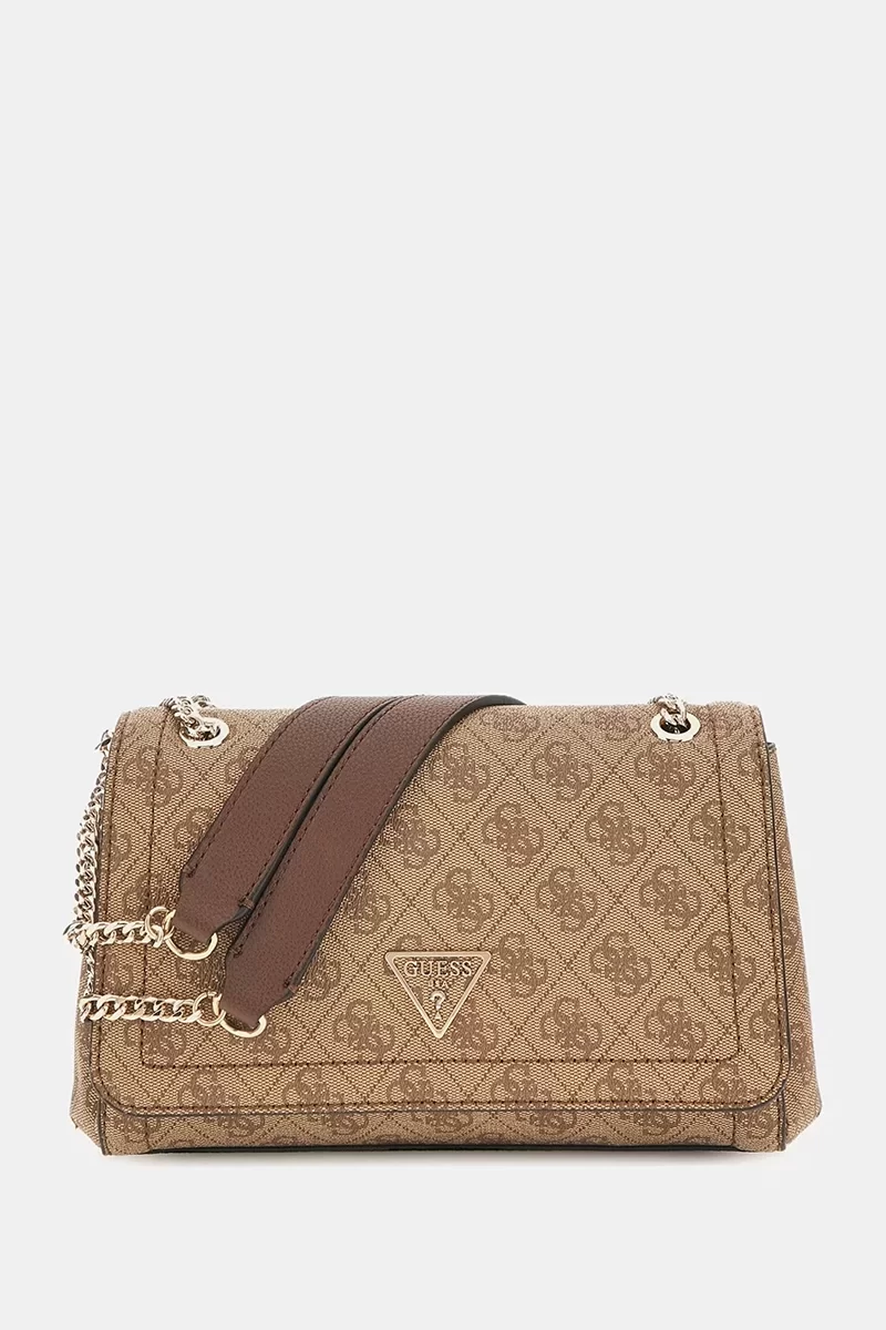 Guess Noelle Convertıble Xbody Flap Kadın Kahverengi Çapraz Çanta HWBG7879210-LGW