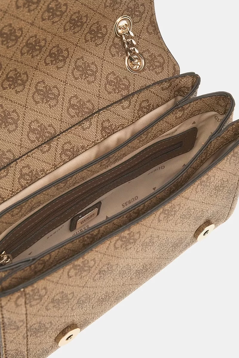 Guess Noelle Convertıble Xbody Flap Kadın Kahverengi Çapraz Çanta HWBG7879210-LGW