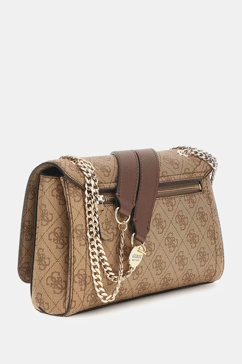Guess Noelle Convertıble Xbody Flap Kadın Kahverengi Çapraz Çanta HWBG7879210-LGW