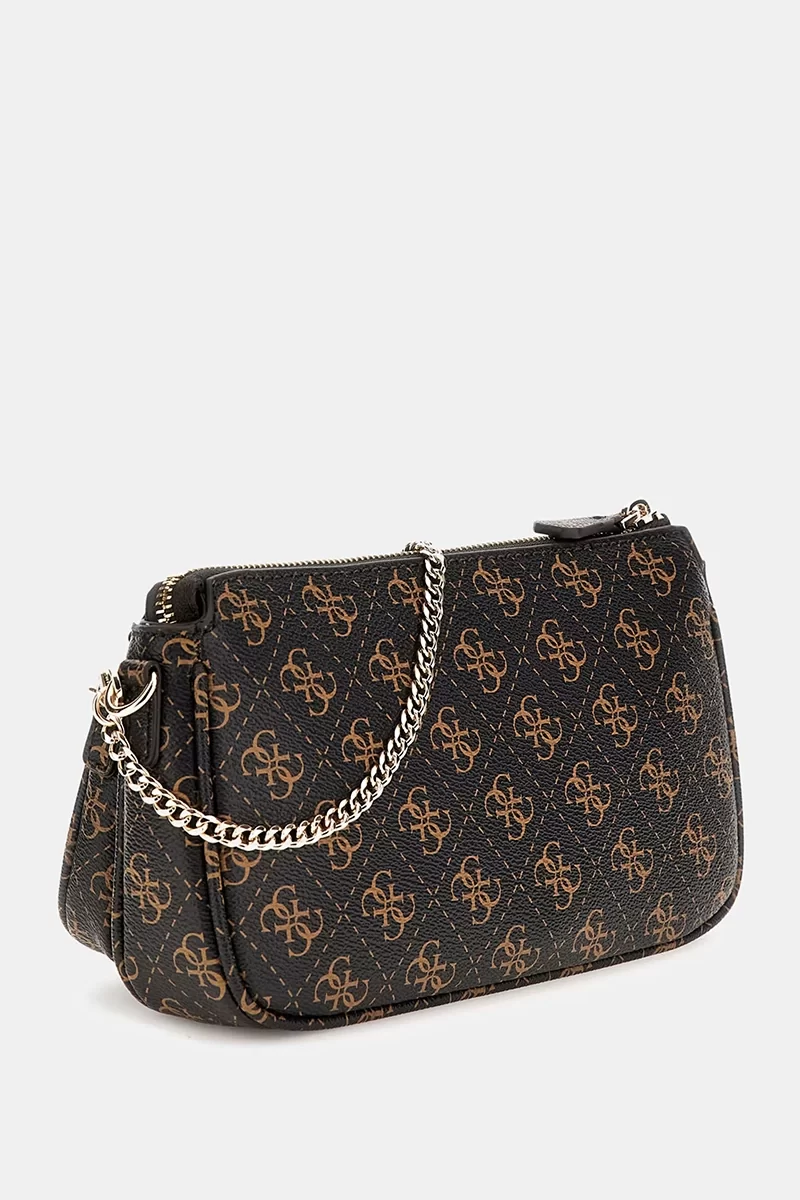 Guess Noelle Dbl Pouch Crossbody Kadın Kahverengi Mini Çanta HWQL7879710-BRO