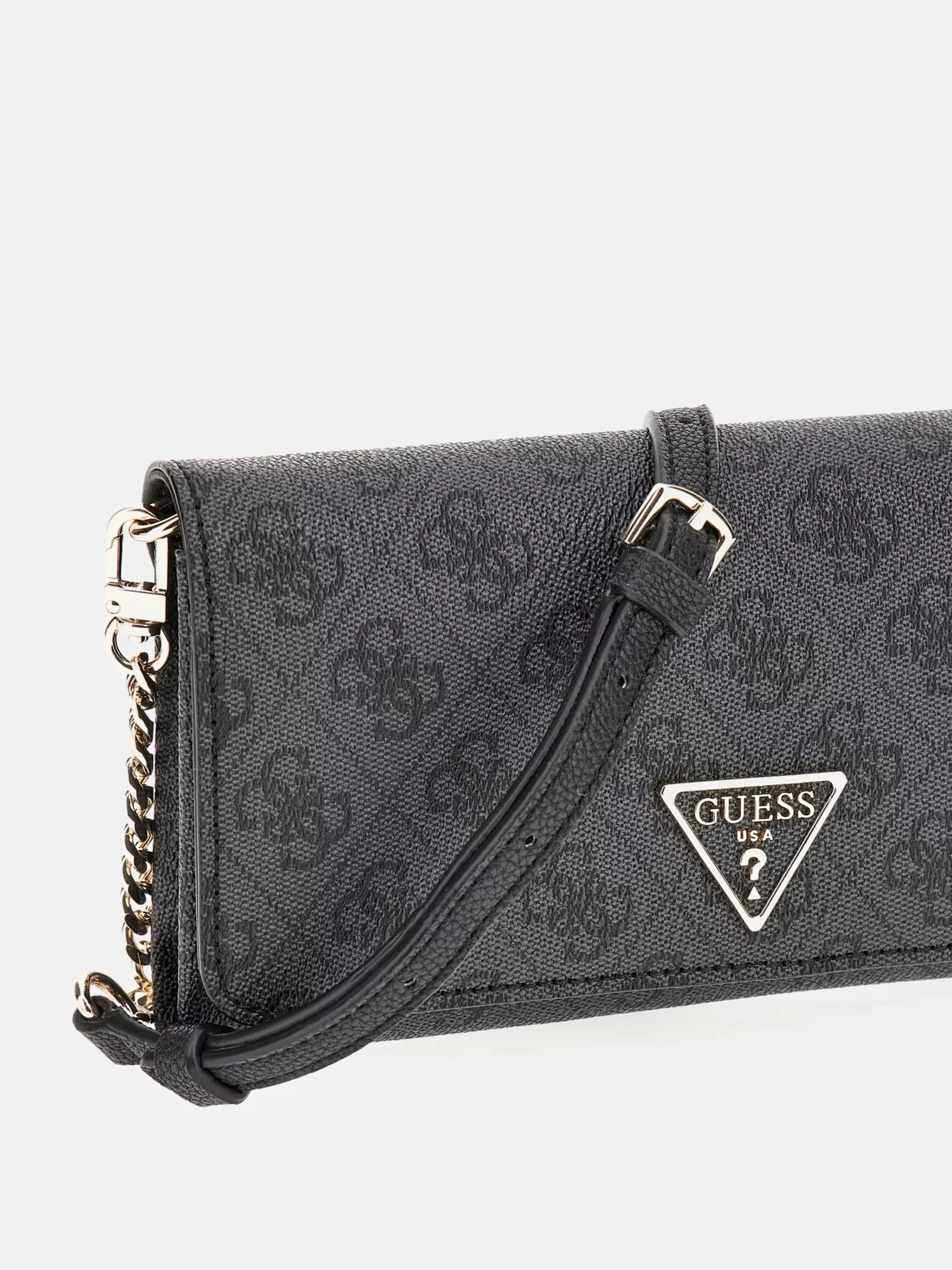 Guess Noelle Xbody Flap Organızer Kadın Antrasit Mini Çanta HWBG7879750-CLO