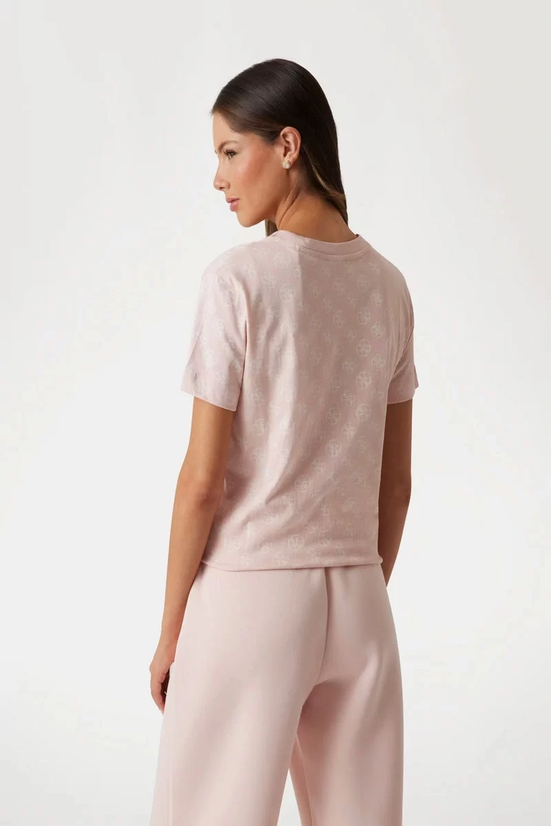Guess Nomıe 4G Ss T-Shırt Kadın Pembe T-Shirt V4YI04I3Z14-P6EE