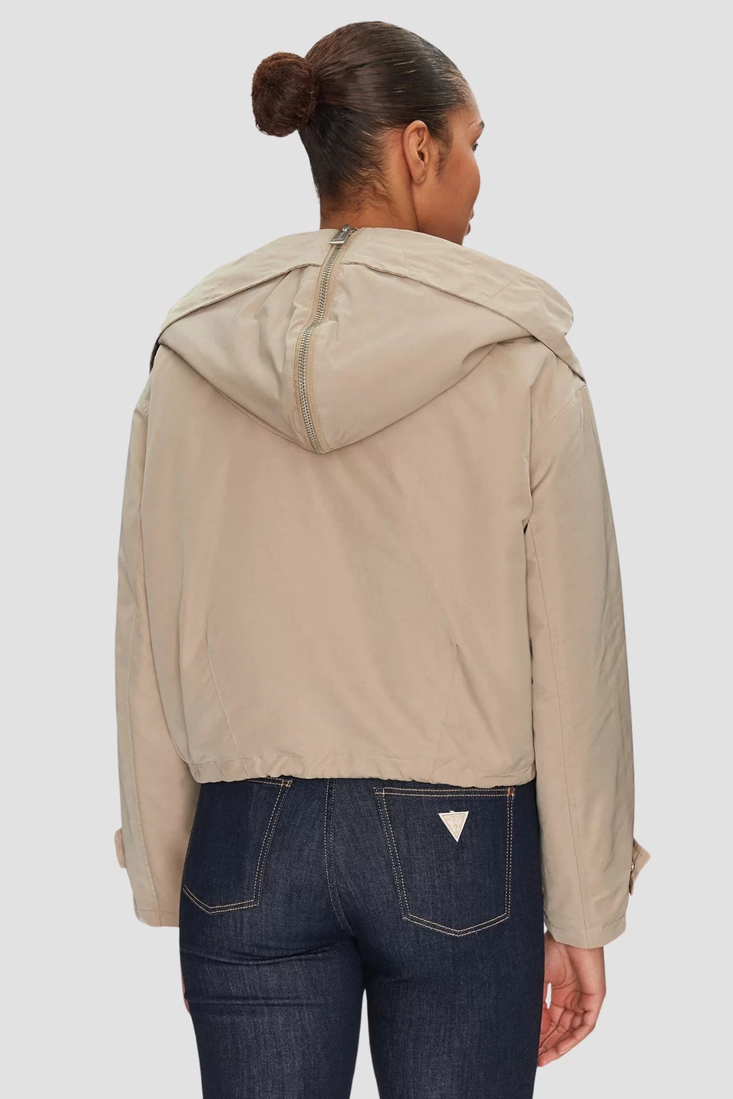Guess Nora Cropped Parka Kadın Çok Renkli Mont W5RL13WGWD2-F9TF