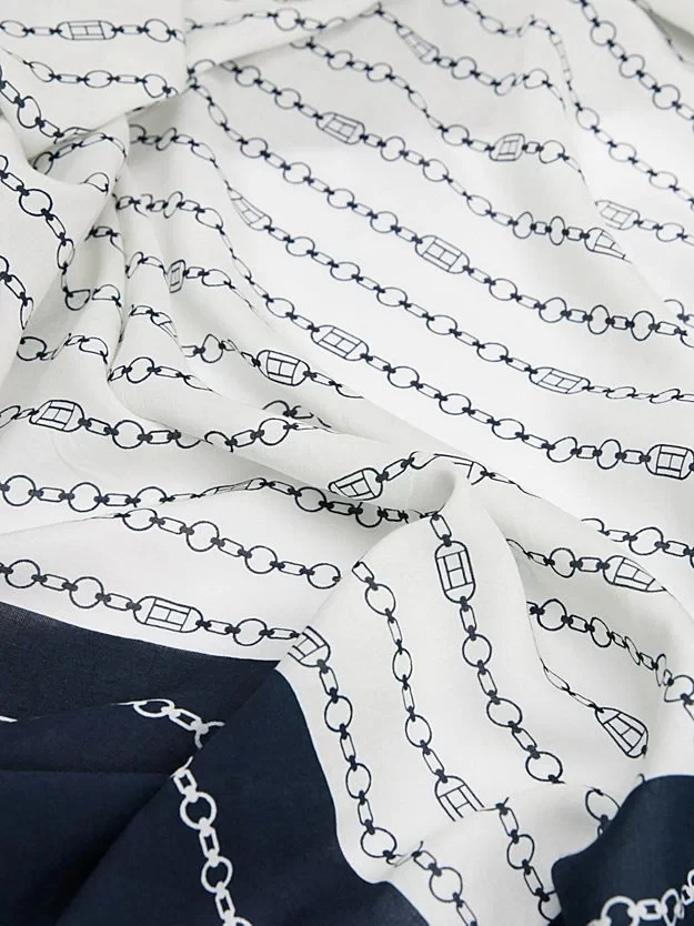 Tommy Hilfiger Kadın Lacivert Logolu Plaj Pareosu