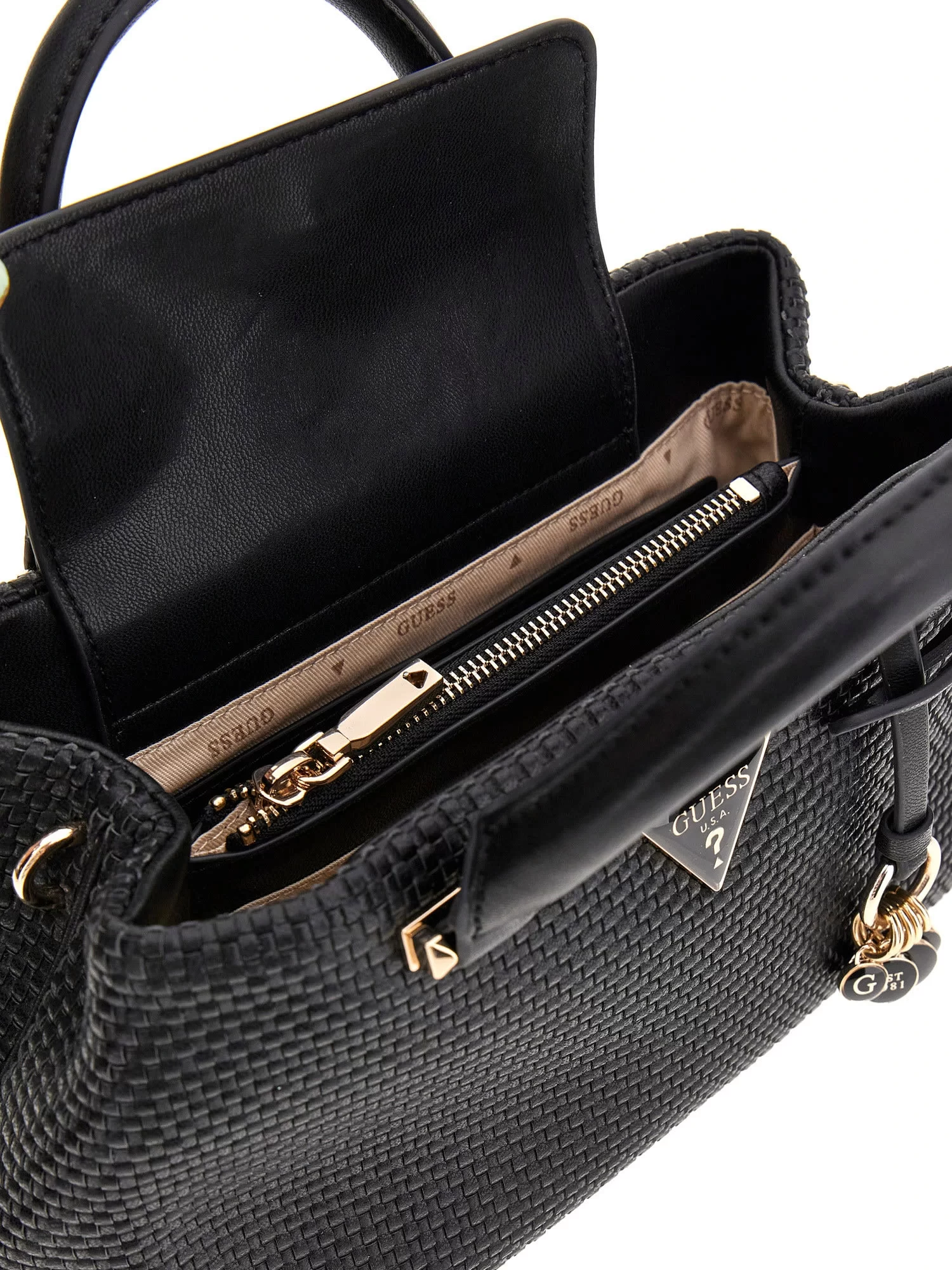 Guess Phaedra Small Satchel Kadın Siyah Çapraz Çanta HWWG9638050-BLA