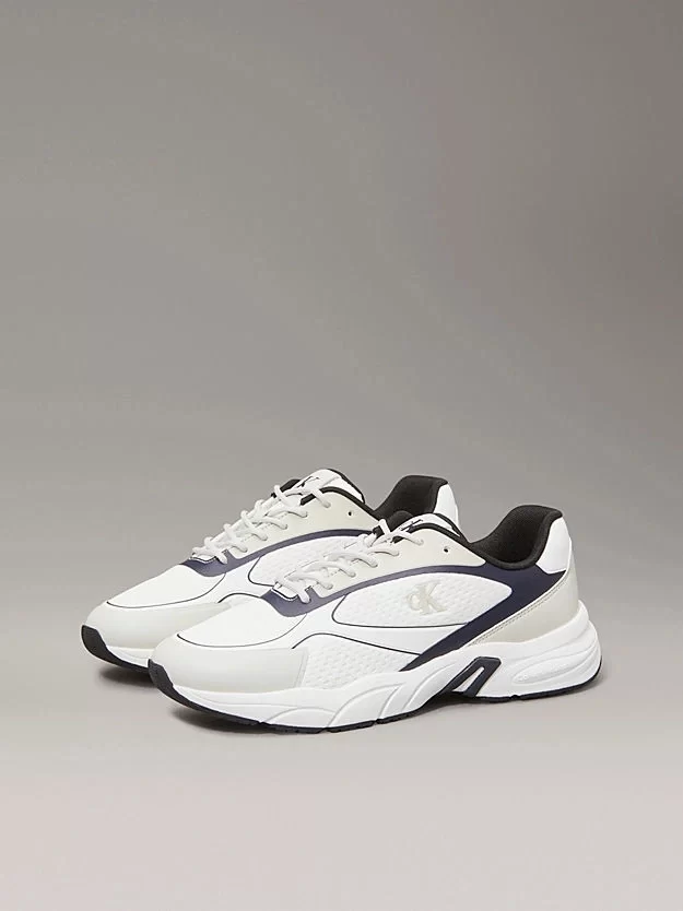 Calvin Klein   Erkek  Beyaz Kalın  Tabanlı Sneaker