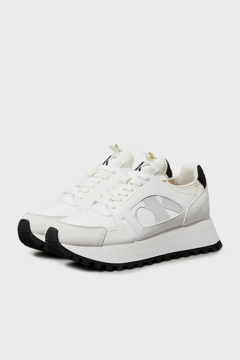Calvin Klein  Kadın Platform Spor Taban Beyaz Sneaker