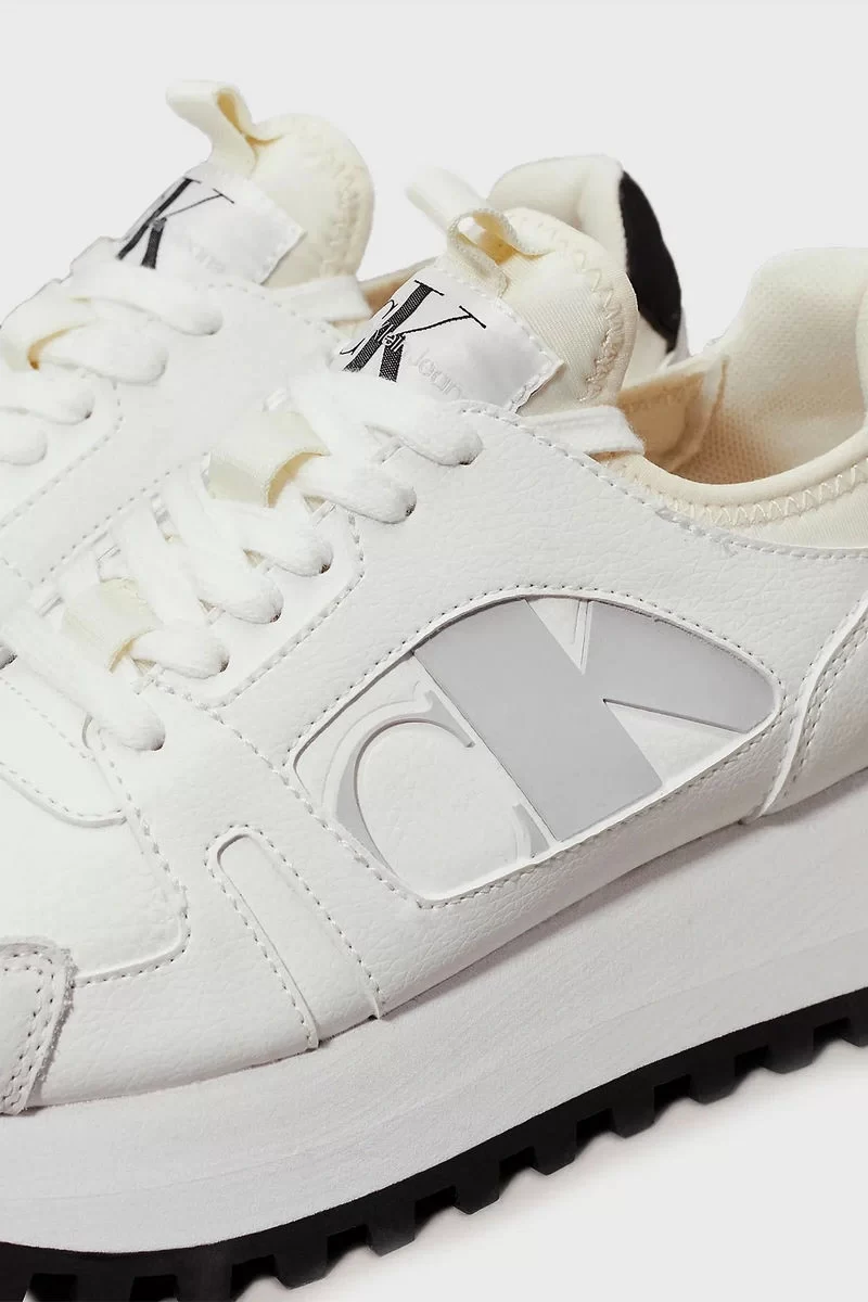 Calvin Klein  Kadın Platform Spor Taban Beyaz Sneaker