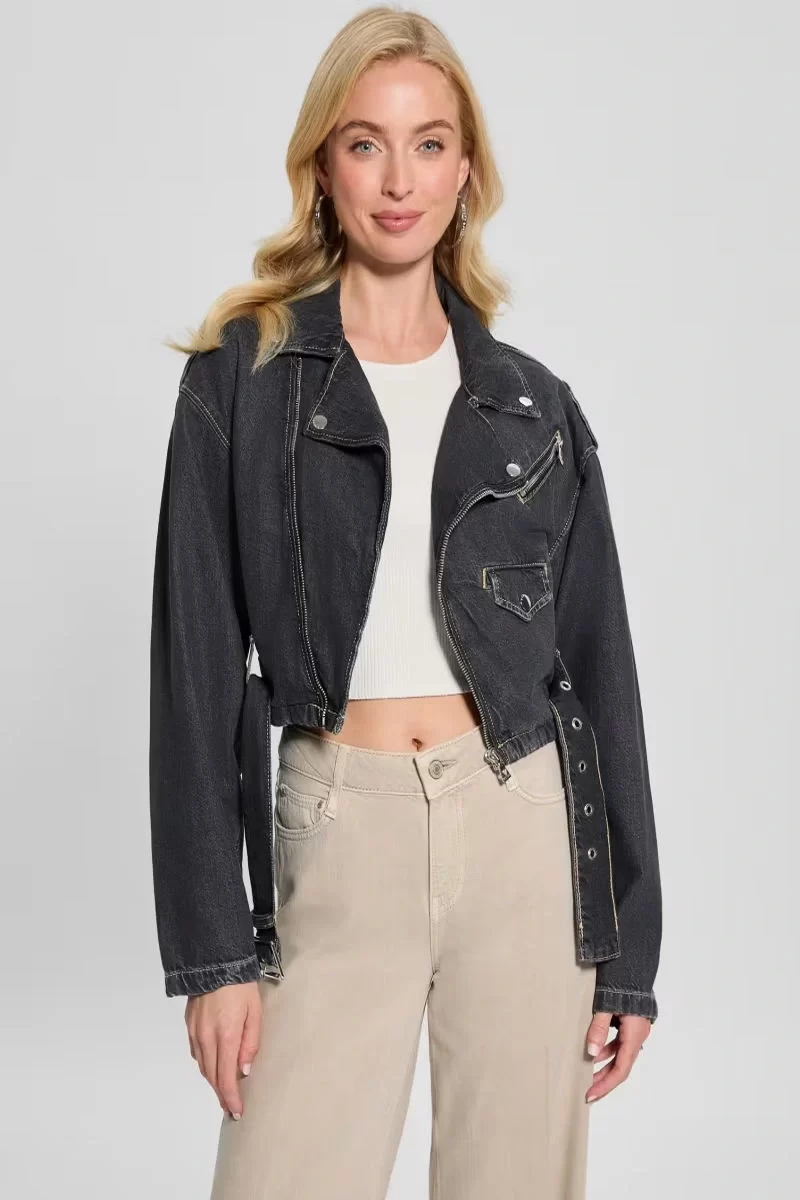 Guess Sandy Jacket Kadın Siyah Ceket W5RN58D5LF1-TKBK