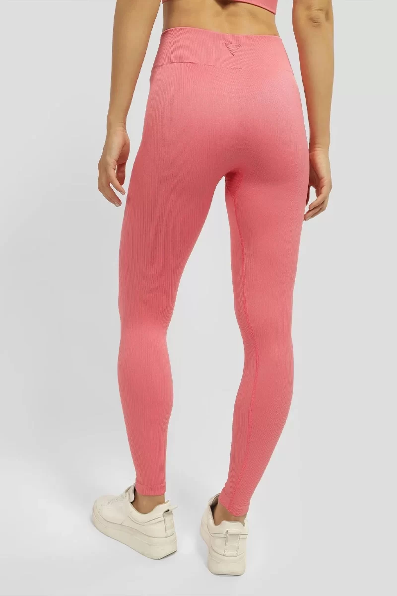 Guess Sara Rıb-Seamless Leggıngs 4/4 Kadın Pembe Tayt V4YB00Z3F90-G65P