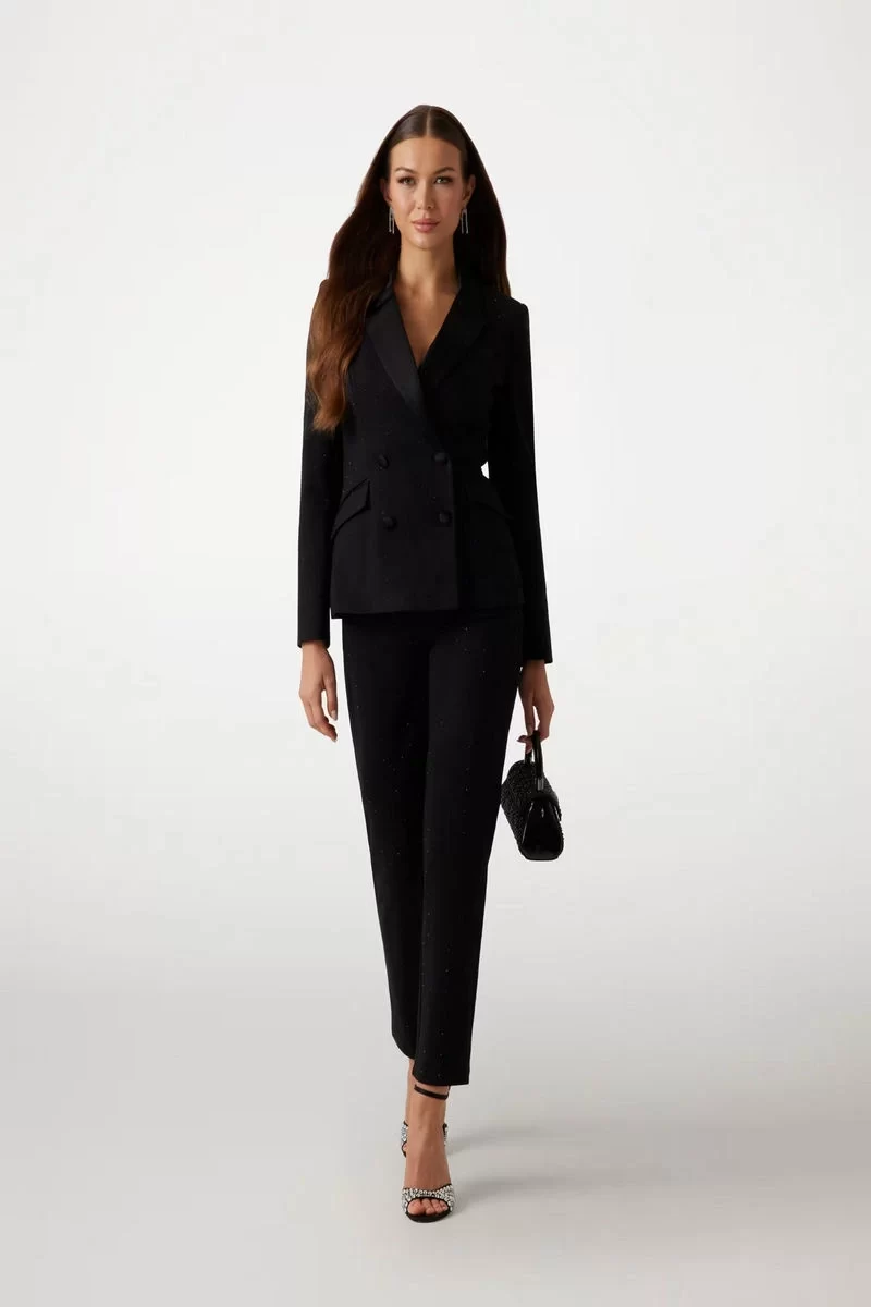 Guess Shımmy Blazer Kadın Siyah Blazer Ceket 5RGN096304A-JBLK