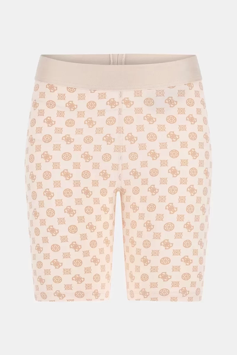 Guess Kadın Pembe Peony 4G Logolu Şortu