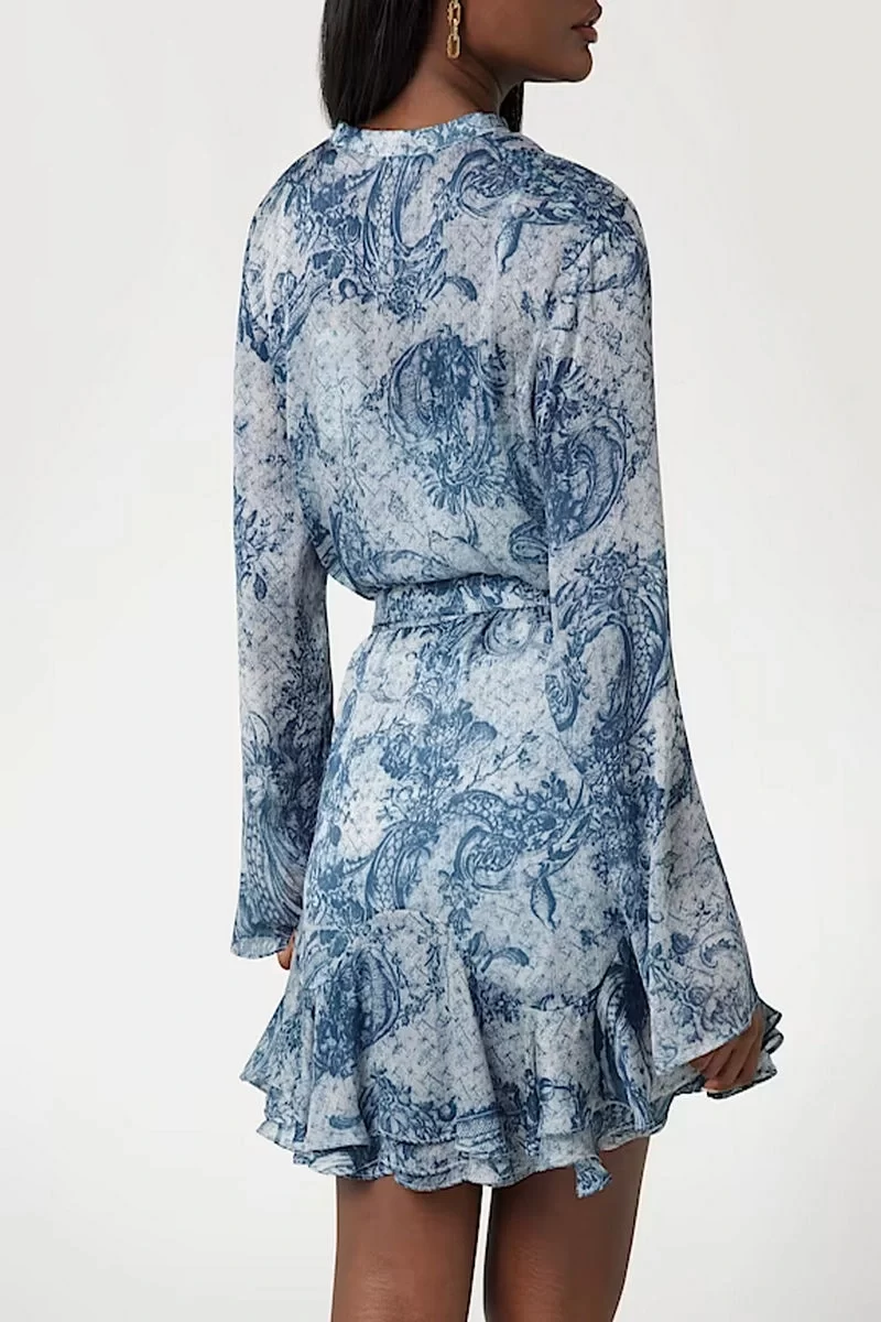 Guess Sıbılla Ls Belt Dress Kadın Mavi Elbise W5RK35WDW82-P7VG