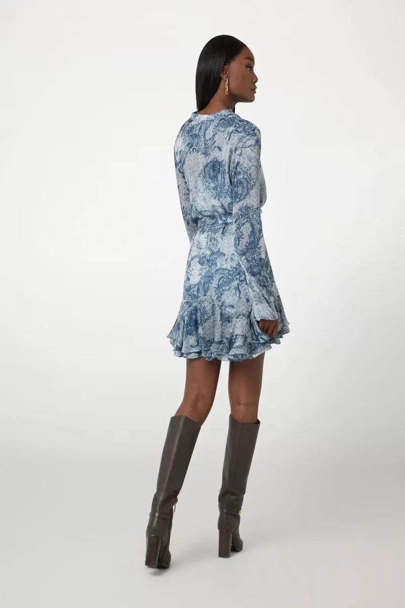 Guess Sıbılla Ls Belt Dress Kadın Mavi Elbise W5RK35WDW82-P7VG