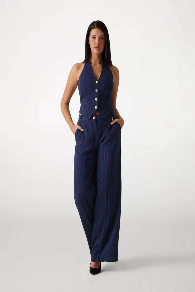 Guess Sıdney Wıde Leg Pant Kadın Beyaz Pantolon 5RGB107254A-FB9B