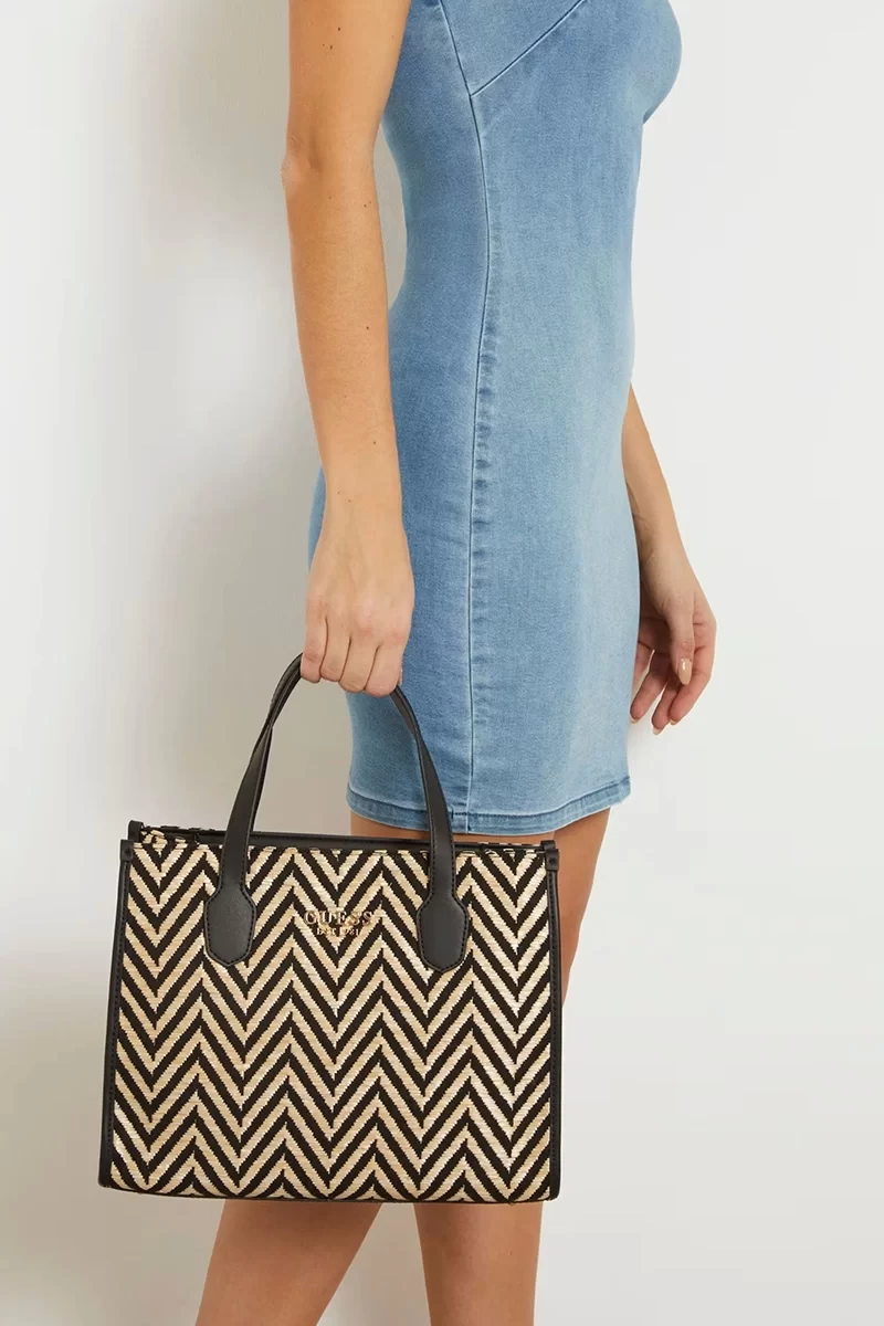 Guess Sılvana 2 Compartment Tote Kadın Siyah El Çantası HWCV8665220-BLA