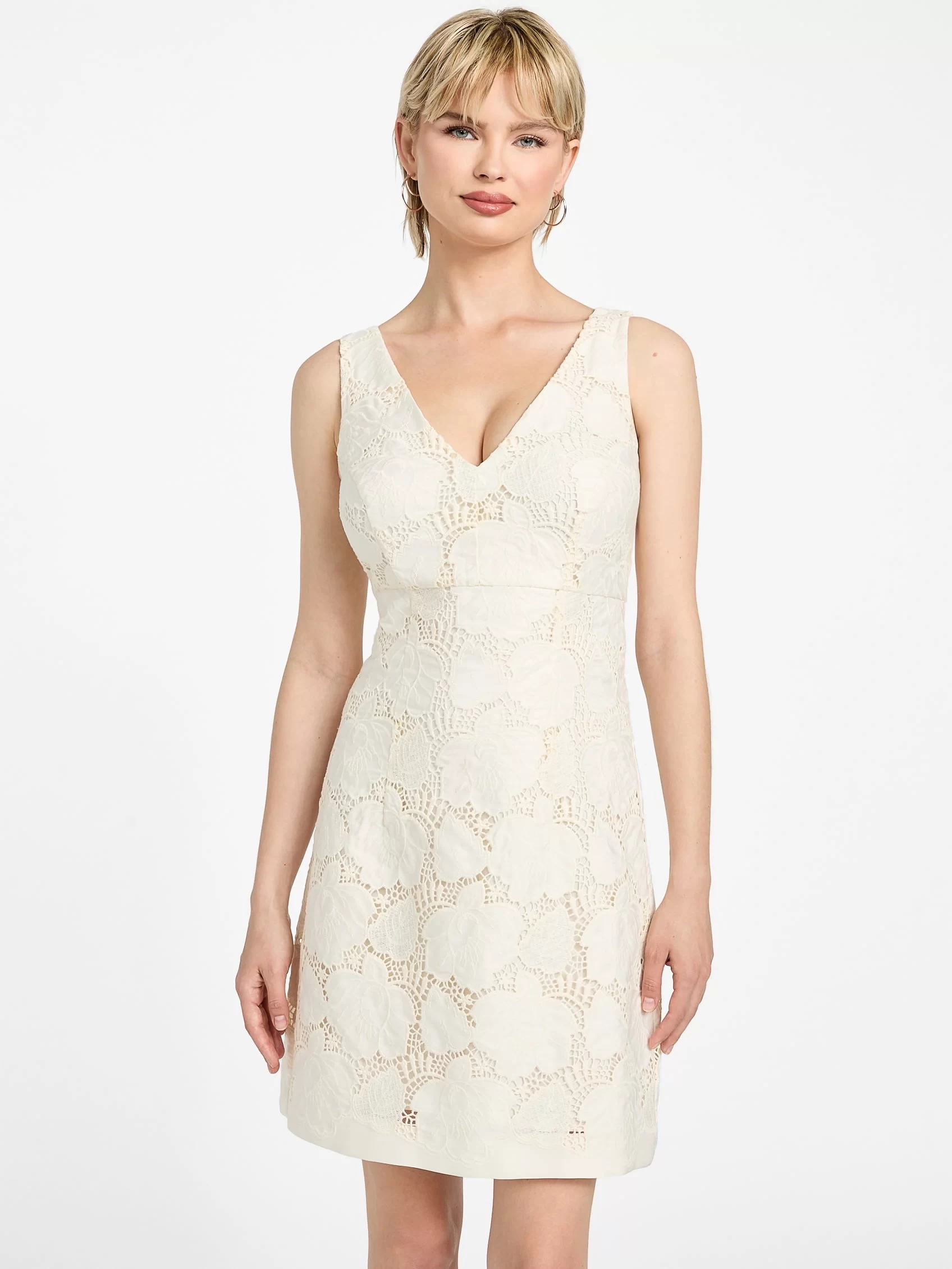 Guess Sl Vega Dress Kadın Krem Elbise W5GK72WH6I0-F14M