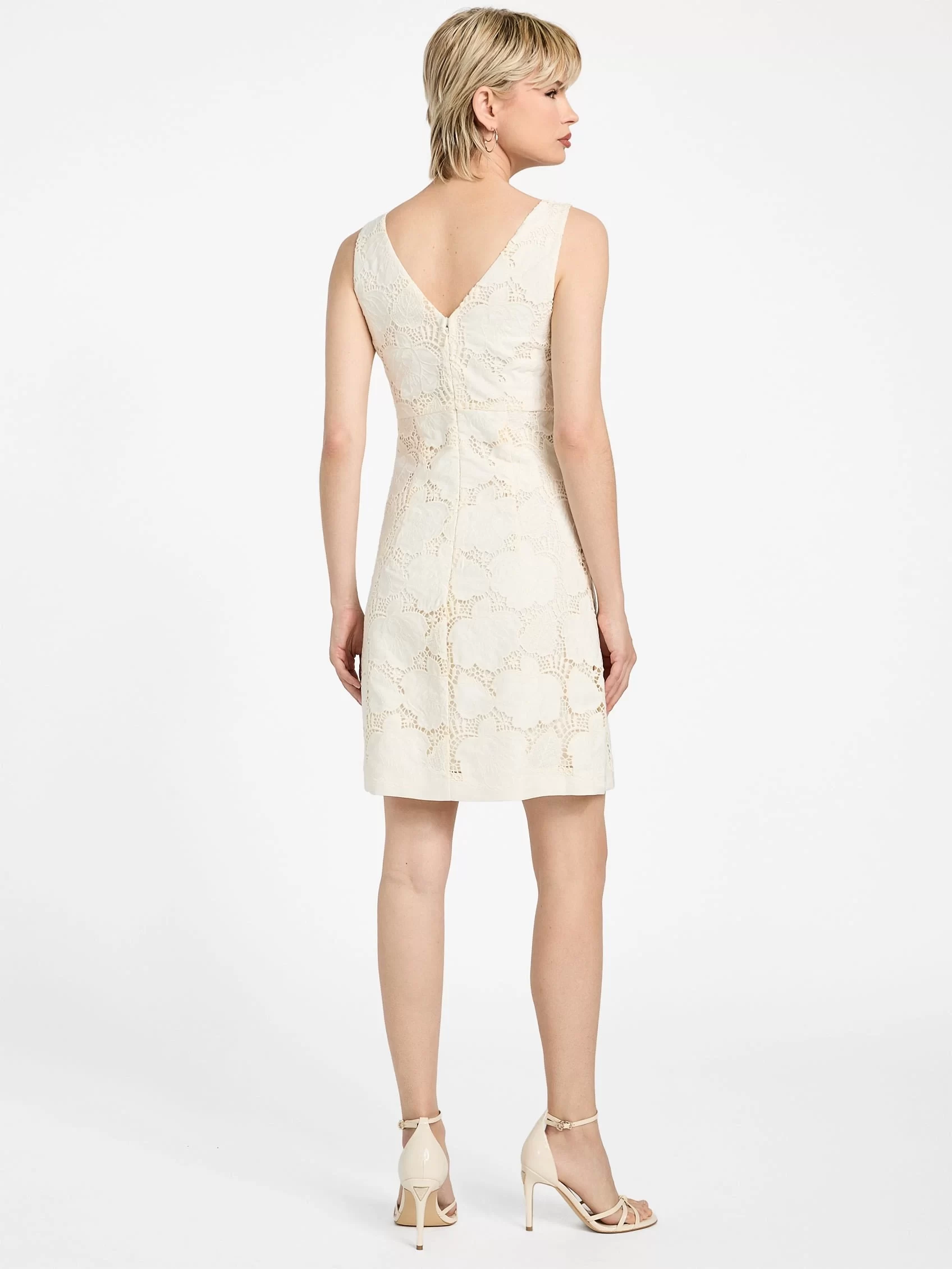 Guess Sl Vega Dress Kadın Krem Elbise W5GK72WH6I0-F14M