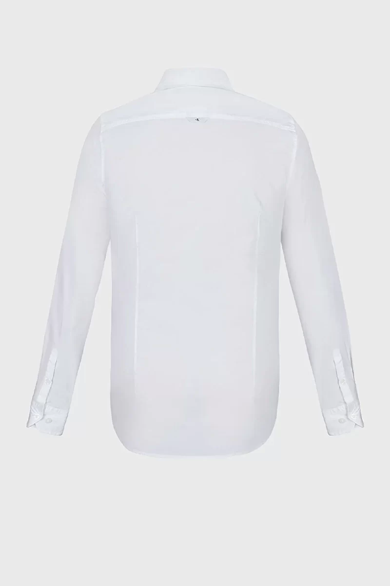 CK Jeans SLIM STRETCH SHIRT Erkek Beyaz Gömlek J30J324614-YAF
