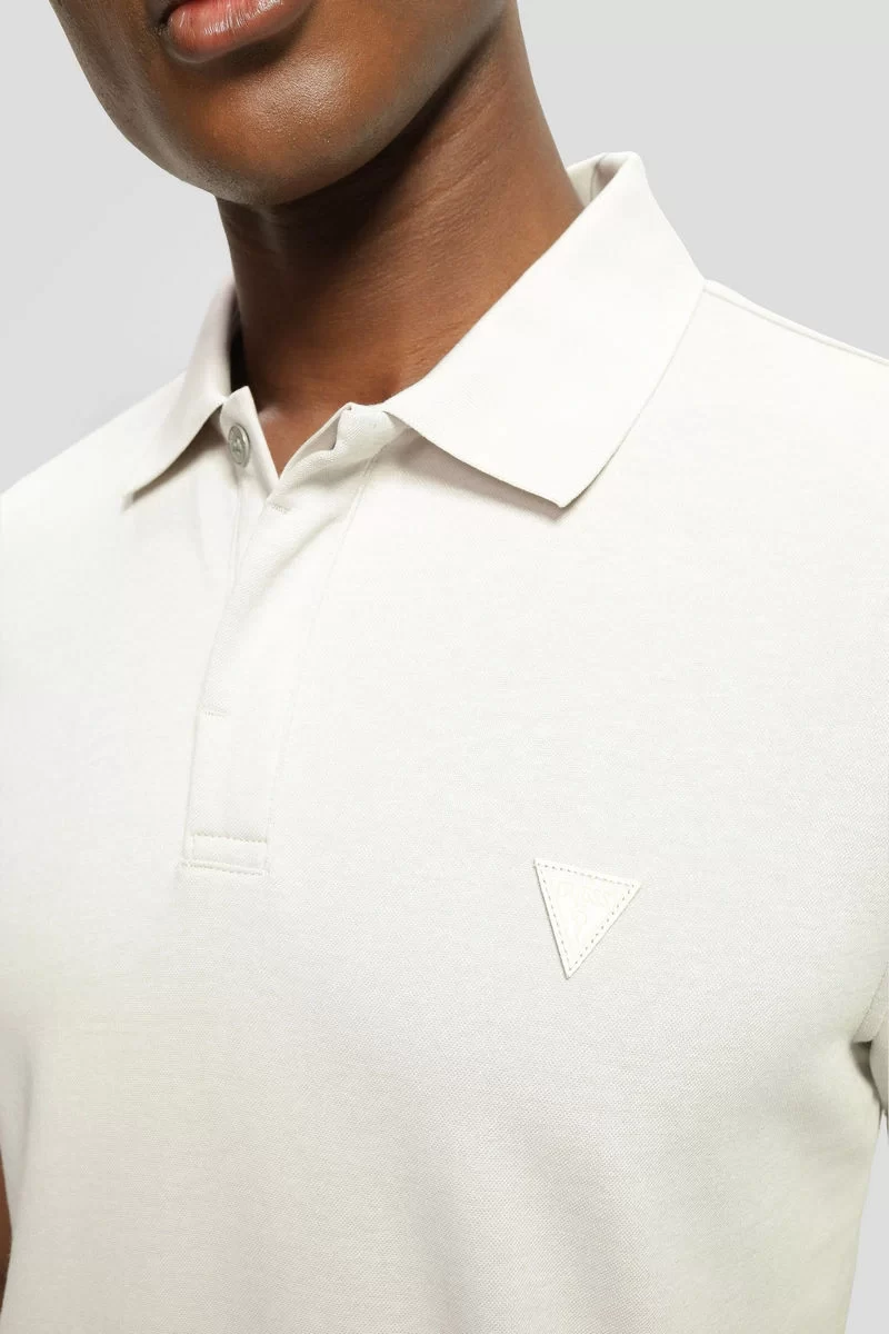 Guess Small Trıangle Yd Ss Polo Erkek Beyaz T-Shirt M5RP02KCLR2-FJ6A