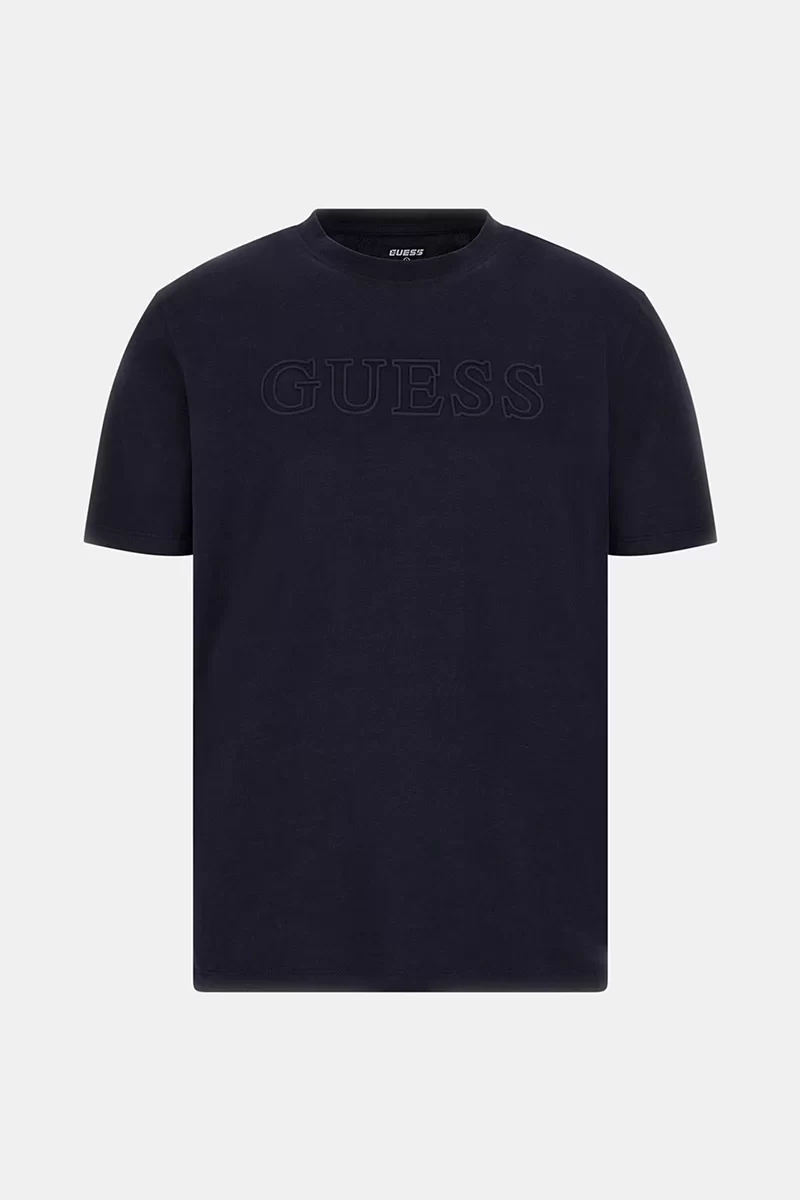Guess Ss Alphy T-Shırt Erkek Lacivert T-Shirt Z2YI11J1314-DPM