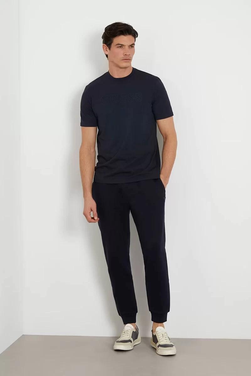 Guess Ss Alphy T-Shırt Erkek Lacivert T-Shirt Z2YI11J1314-DPM