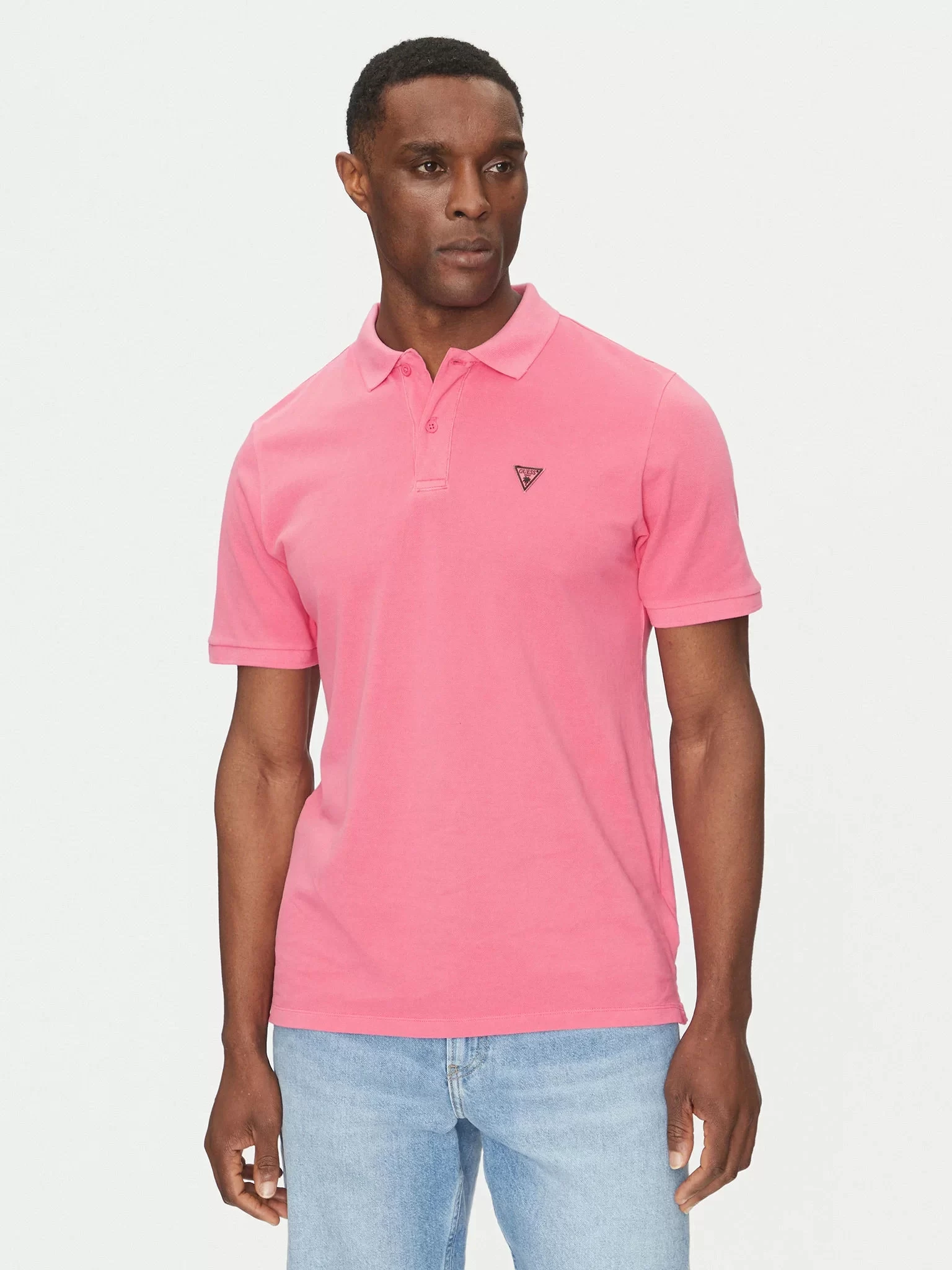 Guess Ss Basıc Gd Polo Erkek Pembe T-Shirt F5GP00K9WF1-A60L