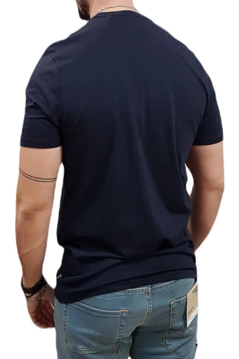 Guess Ss Bsc Chaın Trı Logo Tee Erkek Lacivert T-Shirt M5RI49K9RM1-G7V2