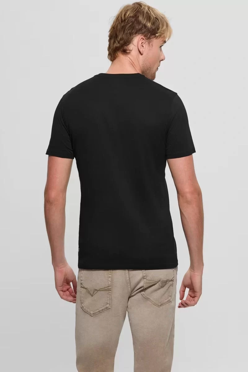 Guess Erkek Siyah Logolu T-Shirt