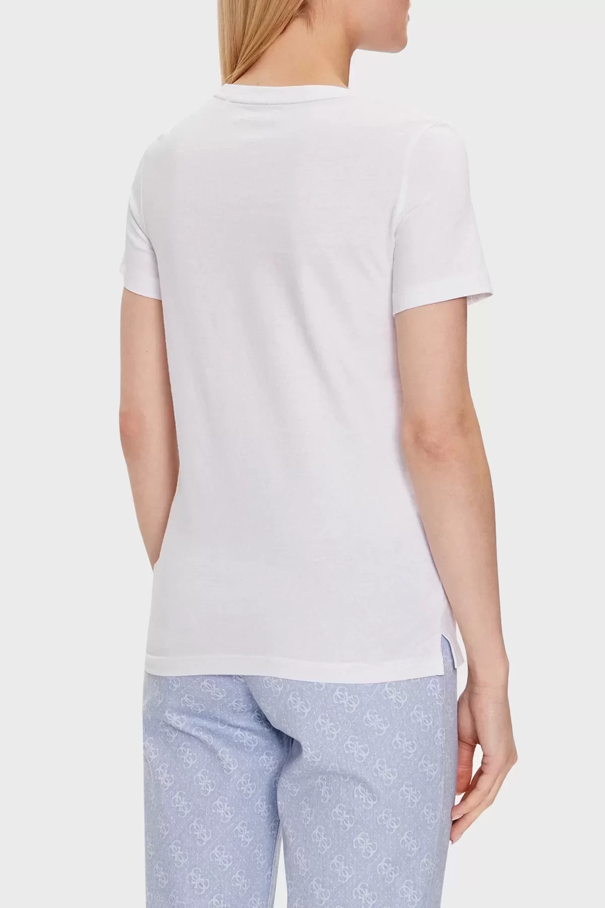 Guess Ss Cn Orıgınal Tee Kadın Beyaz T-Shirt W1YI1BI3Z14-G011
