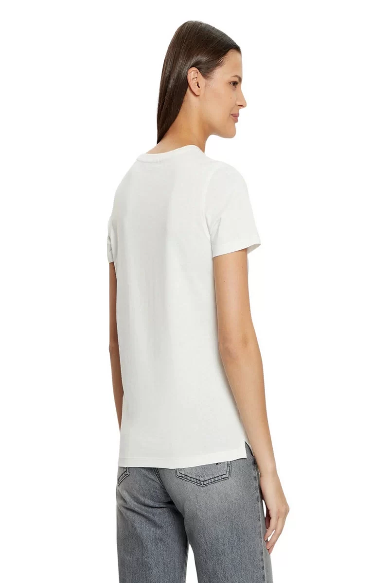 Guess Ss Cn Python Logo Tee Kadın Beyaz T-Shirt W5RI19I3Z14-G012