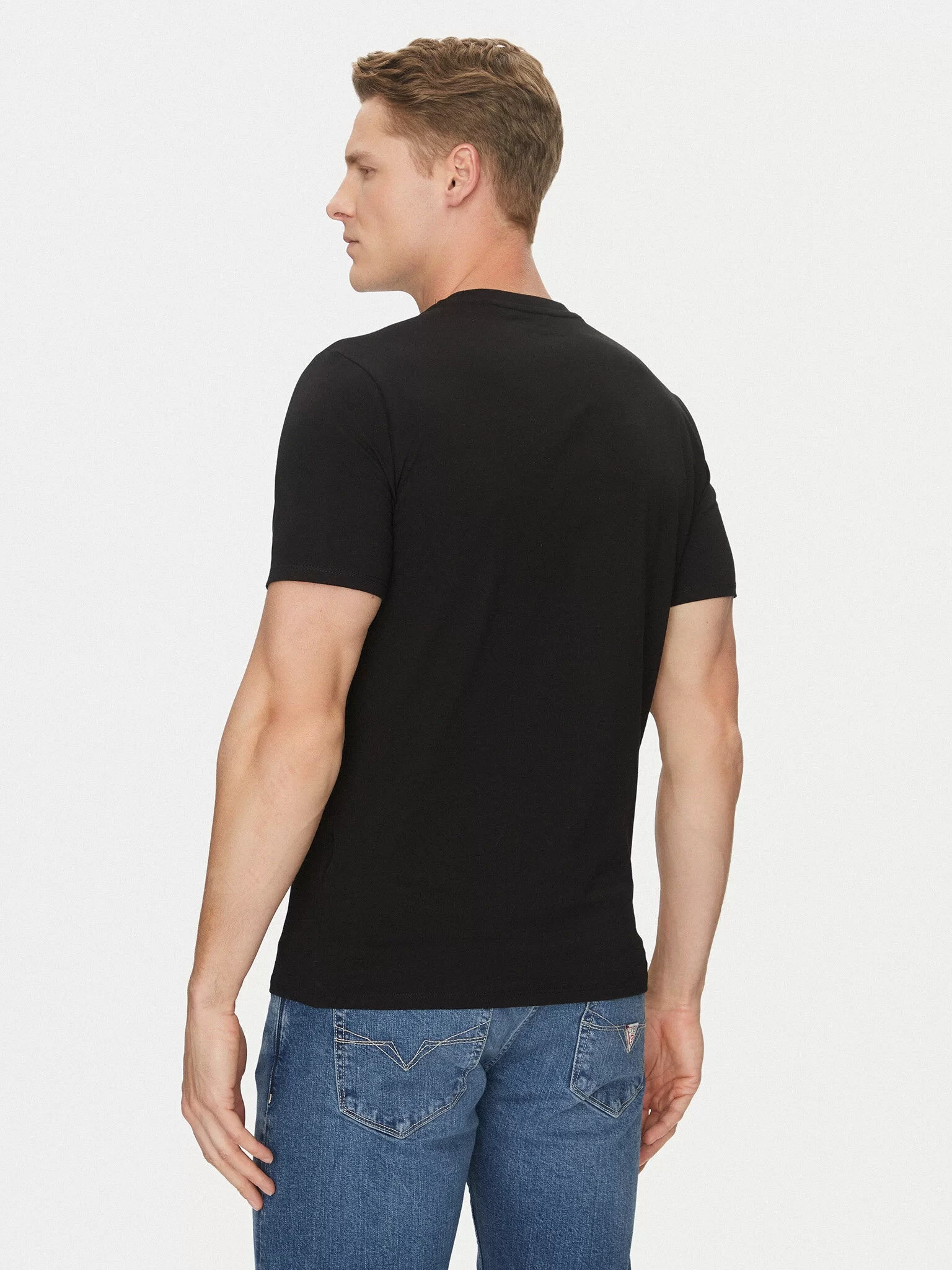 Guess Ss Cn Trıangle Palm Tee Erkek Siyah T-Shirt F5GI00J1314-JBLK