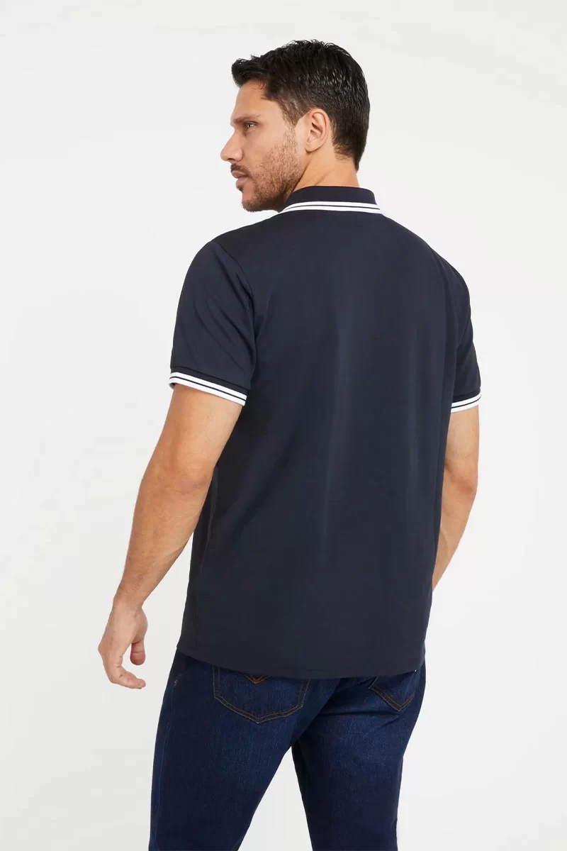 Guess Ss Sports Pıque Trngl Polo Erkek Lacivert T-Shirt M2GP34KARS0-G7V2