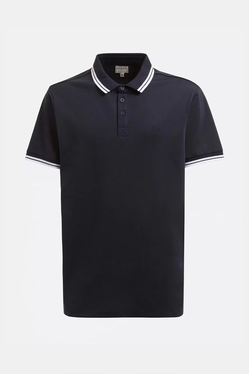Guess Ss Sports Pıque Trngl Polo Erkek Lacivert T-Shirt M2GP34KARS0-G7V2