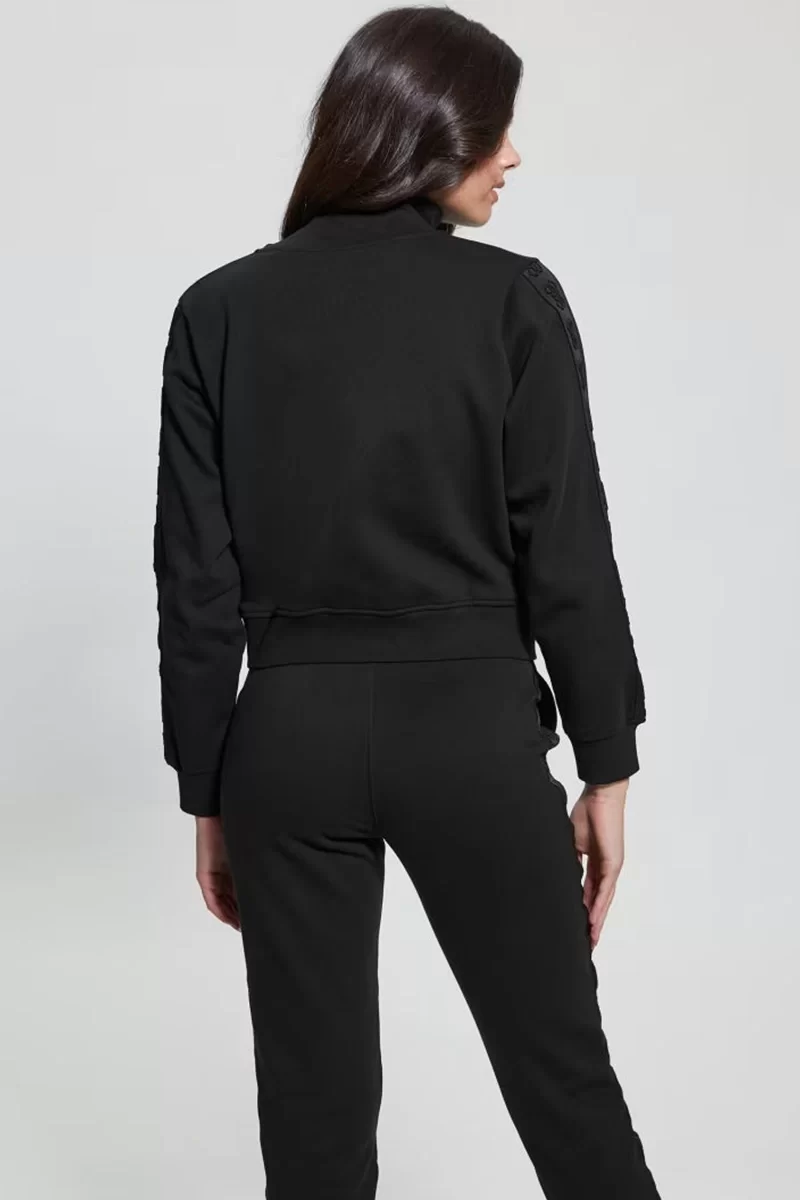 Guess Stacıe Full Zıp Sweatshırt Kadın Siyah Eşofman Üstü V4BQ01KC5O0-JBLK