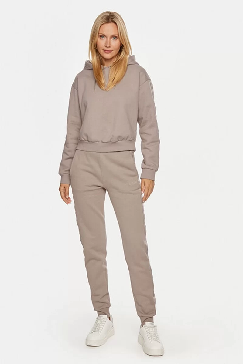 Guess Stacıe Hooded Sweatshırt Kadın Krem Sweatshirt V4BQ00KC5O0-WTDG